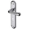 Charlbury Contoured Lever Polished Chrome Keyhole Door Handles