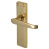Victoria Straight Lever Polished Brass Latch Door Handles