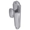 Charlston Art Deco Style Polished Chrome Door Knob on Latch Plate Set