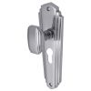 Charlston Art Deco Style Polished Chrome 48mm Euro Door Knob Set