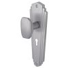 Charlston Art Deco Style Satin Chrome Keyhole Door Knob Set
