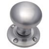 Satin Chrome Victoria Mortice Door Knob Set 55mm