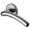Ico Polished Chrome Curved Lever on Rose Set
