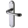 Donna Satin Chrome Shaped Lever Latch Door Handles