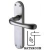 Donna Satin Chrome Straight Lever Bathroom Door Handles