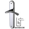 Tosca Polished Chrome Curved Lever Bathroom Door Handles