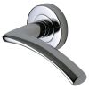 Tosca Polished Chrome Curved Lever on Rose Set