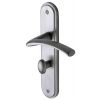 Tosca Satin Chrome Curved Lever Bathroom Door Handles