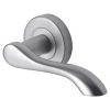 Aurora Satin Chrome Scroll Lever on Rose Set