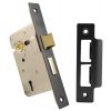 York 3 Lever Mortice Sashlock Matt Black