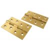 Satin Brass Butt Hinges 4x2.5/8in (102x67mm) In Pairs