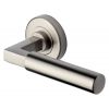 Satin Nickel Bauhaus Lever On Rose Door Handles