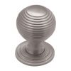 Satin Nickel Reeded Cupboard Knob 32mm