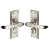 Heritage V735 Satin Nickel Windsor Privacy Door Handles