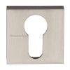 Heritage SQ5004 Satin Nickel Square Euro Escutcheon 54mm