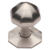 Heritage V880 Satin Nickel Faceted Centre Door Knob 66mm