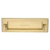 Heritage V830 Satin Brass Postal Knocker Letter Plate 254x79mm