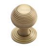 Heritage V973 Satin Brass Reeded Cabinet Knob 32mm