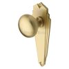 Heritage BR1810 Satin Brass Broadway Knob on Latch Plate