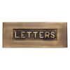 Heritage V845 Antique Brass Embossed Letter Box 254x101mm