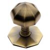Heritage V880 Antique Brass Faceted Centre Door Knob 2.5in