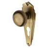 Heritage BR1848 Antique Brass Broadway Knob on Euro Plate