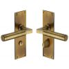 Heritage BAU7330 Antique Brass Bauhaus Bathroom Handles