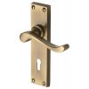Heritage V810 Antique Brass Bedford Lock Handles