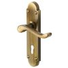 Heritage S600 Antique Brass Savoy Lock Door Handles