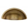 Heritage C2760 Antique Brass Half Moon Drawer Pull 85mm