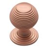 Heritage V973 Satin Rose Gold Reeded Cabinet Knob 32mm