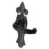 Tudor Wroxeter Black Antique Iron Curved Lever Latch Door Handles