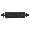 Black Antique Iron Tudor Fleur de Lys Letter Box 14.5x3in (362x89mm)