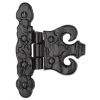 Black Antique Iron Tudor Fancy Coronet Hinge 82mm In Pairs