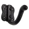 Black Antique Iron Tudor Decorative Single Coat Hook 45mm