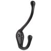Black Antique Iron Tudor Plain Hat and Coat Hook 142mm