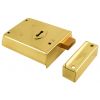 Electro Brassed Rim Dead Lock 100x75mm