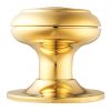 PVD None Tarnish Brass Centre Door Knob 80mm