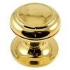 PVD None Tarnish Brass Centre Door Knob 80mm
