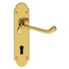 PVD None Tarnish Brass Oakley Keyhole Door Handles