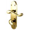 PVD None Tarnish Brass Oakley Bathroom Door Handles