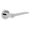 Geo Tapered Lever on Rose Polished Chrome Door Handles