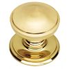 Brass Princess Centre Door Knob 76mm