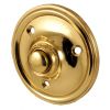Polished Brass Circular Bell Push 60mm