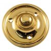 Polished Brass Circular Bell Push 60mm