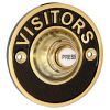 Brass and Black Visitors Bell Push 81mm