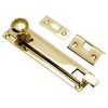 Polished Brass Cranked Locking Bolt 152x36mm
