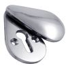 Chrome Pear Drop Covered Escutcheon 44x25mm