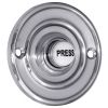Polished Chrome Circular Bell Push with China Press 60mm