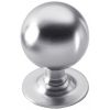 Satin Chrome Ball Centre Door Knob 64mm